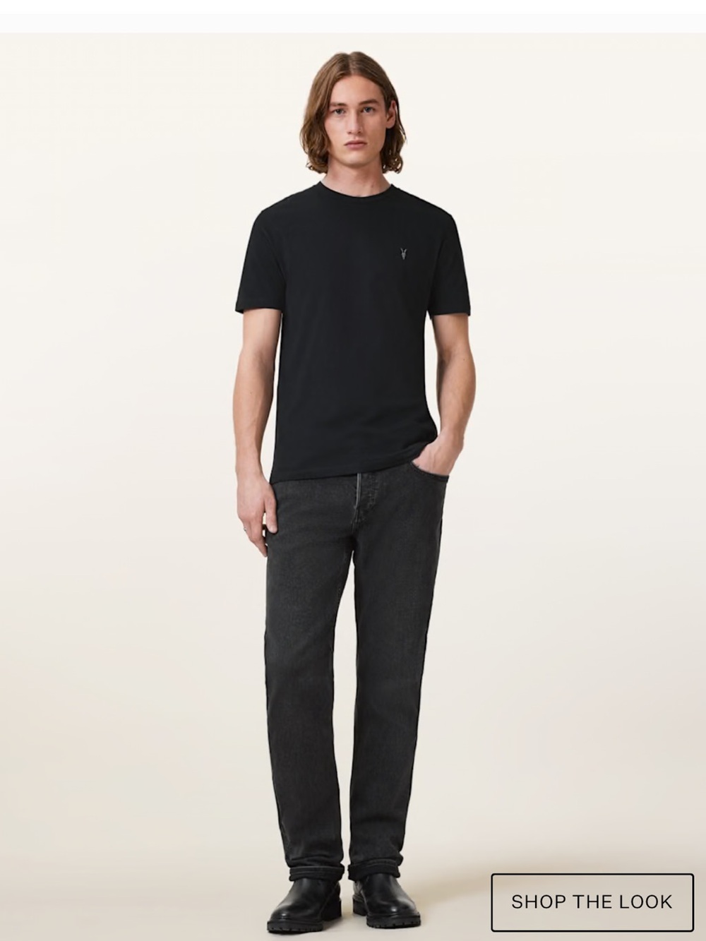ALLSAINTS Brace Brushed Cotton  Mens slim fit Tshirt NWOT